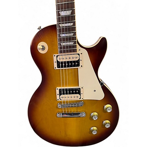 Used 2019 Gibson Les Paul Classic Iced Tea Solid Body Electric Guitar