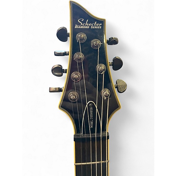 Used Schecter Guitar Research LEFT HANDED HELLRAISER C7 SPECIAL Trans Black Electric Guitar