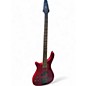 Used Rogue LX200 LEFT HANDED Chrome Red Metallic Electric Bass Guitar thumbnail