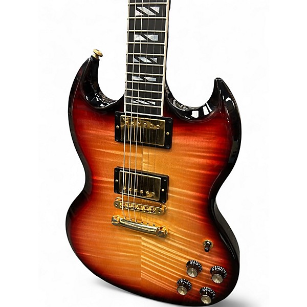 Used Gibson SG Supreme 2 Tone Sunburst Solid Body Electric Guitar
