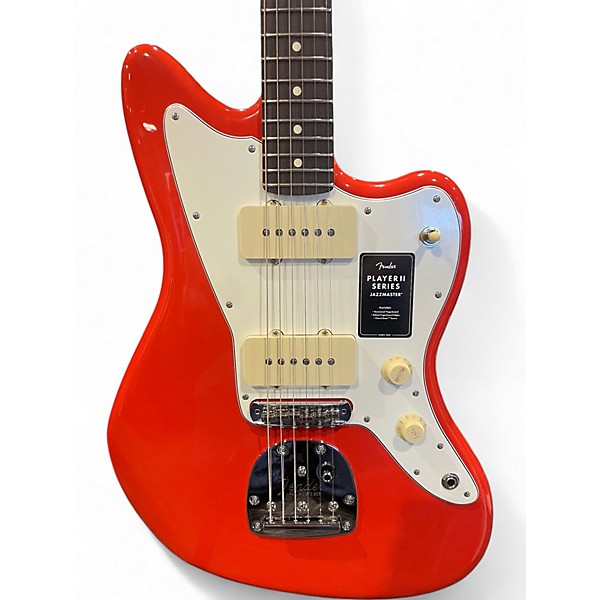 Used Fender PLAYER II JAZZMASTER CORAL RED Solid Body Electric Guitar