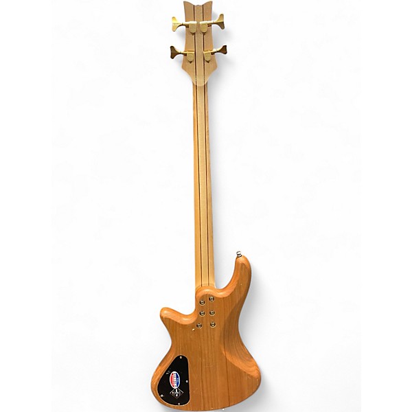 Used Schecter Guitar Research Stiletto Custom 4 String Natural Electric Bass Guitar