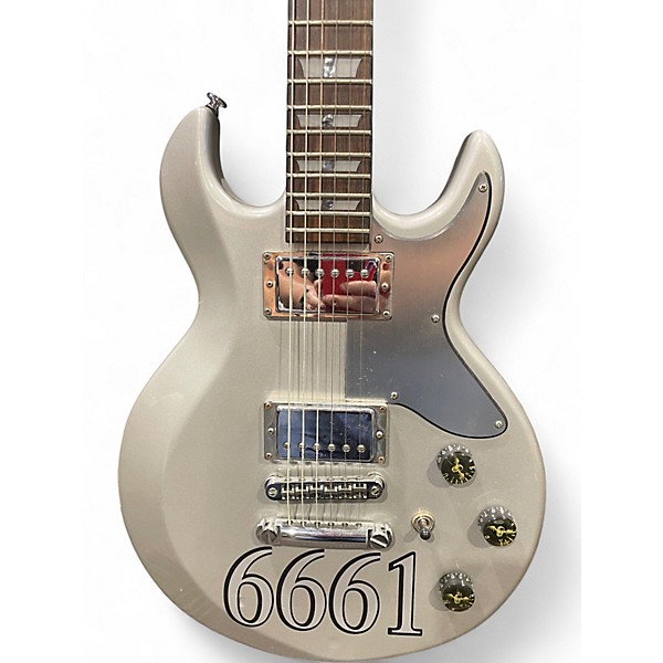 Used Schecter Guitar Research Zacky Vengeance Signature 6661 Silver Solid Body Electric Guitar