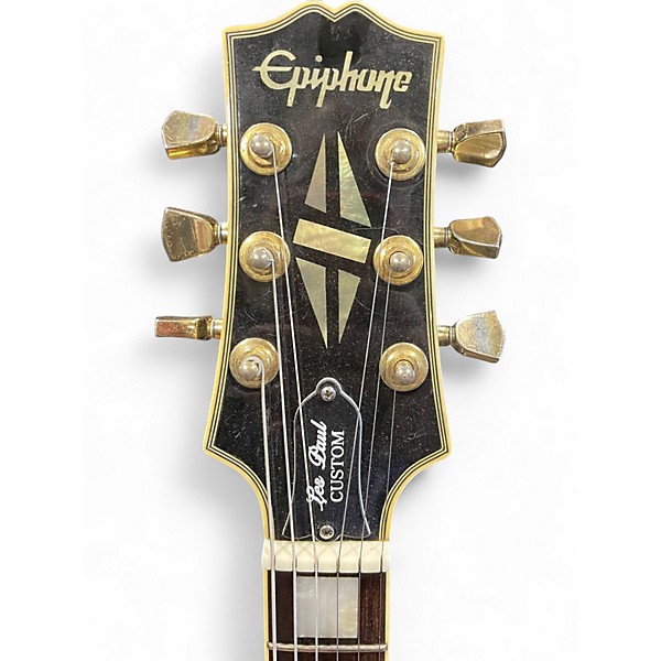 Used Epiphone LES PAUL CUSTOM Ebony Solid Body Electric Guitar
