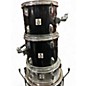 Used Percussion Plus 5 Piece Acoustic Drum Kit Black Drum Kit
