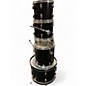 Used Percussion Plus 5 Piece Acoustic Drum Kit Black Drum Kit
