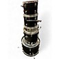 Used Percussion Plus 5 Piece Acoustic Drum Kit Black Drum Kit
