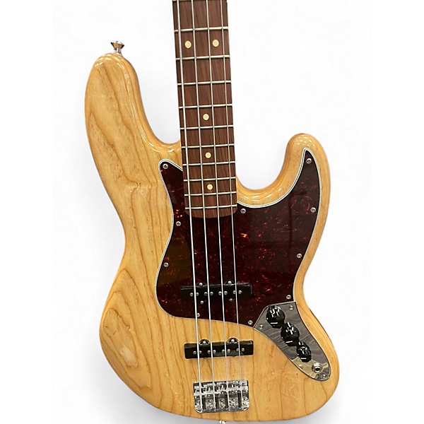 Used Fender FSR Deluxe Jazz Bass Natural Electric Bass Guitar