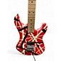 Used EVH Striped Series 5150 Red with Black and White Stripes Solid Body Electric Guitar