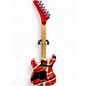 Used EVH Striped Series 5150 Red with Black and White Stripes Solid Body Electric Guitar