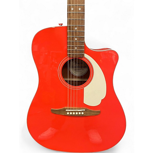 Used Fender Redondo Fiesta Red Acoustic Electric Guitar
