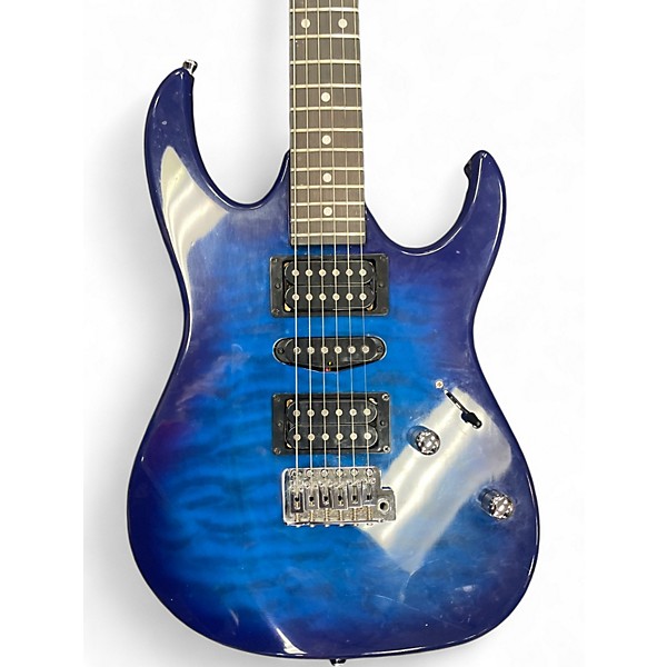 Used Ibanez Grx70qa Blue Solid Body Electric Guitar