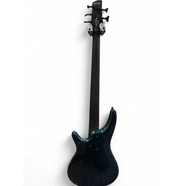 Used Ibanez SRMS725 Blue Chameleon Electric Bass Guitar