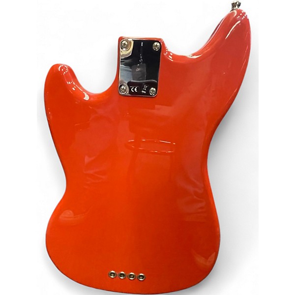 Used Fender Mustang Bass Fiesta Red Electric Bass Guitar