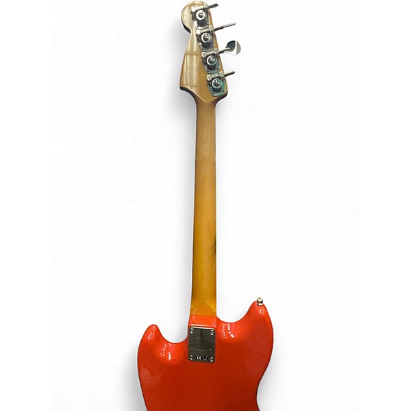 Used Fender Mustang Bass Fiesta Red Electric Bass Guitar