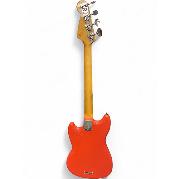 Used Fender Mustang Bass Fiesta Red Electric Bass Guitar