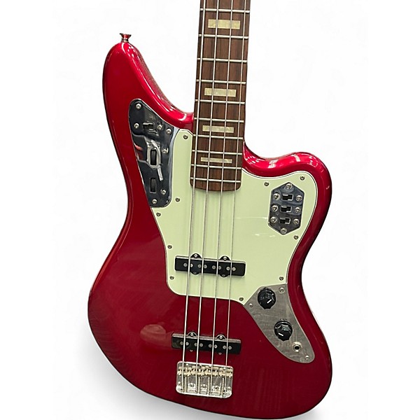 Used Fender Jaguar Bass Candy Apple Red Electric Bass Guitar