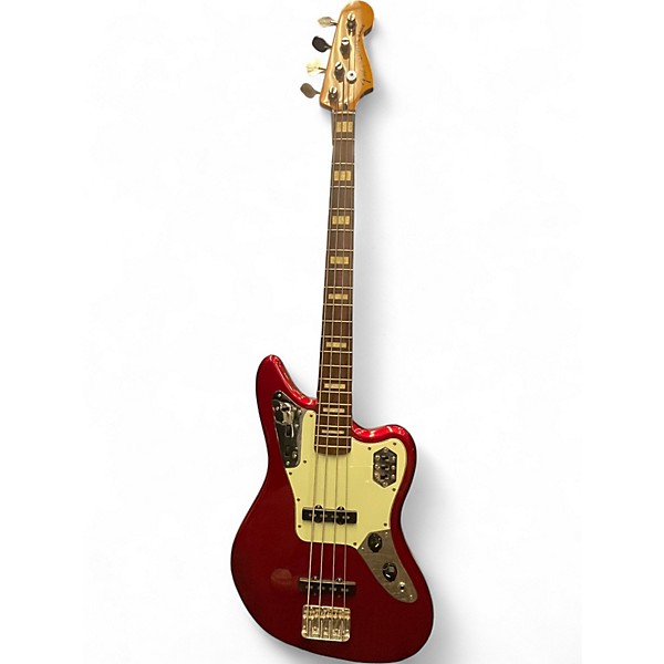 Used Fender Jaguar Bass Candy Apple Red Electric Bass Guitar
