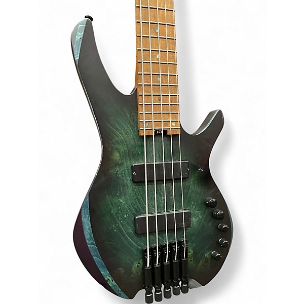 Used Cort space 5 Green Electric Bass Guitar