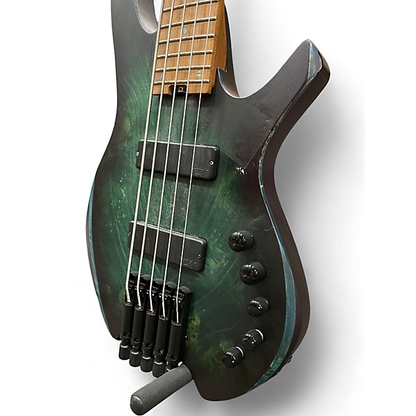 Used Cort space 5 Green Electric Bass Guitar