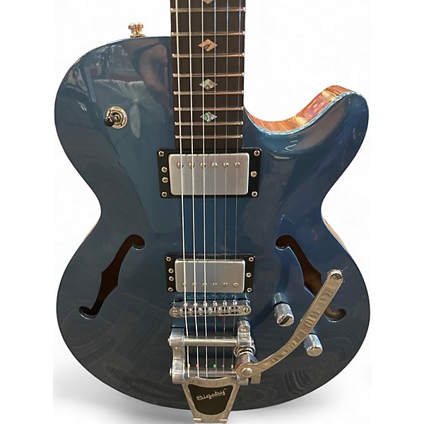 Used Kiesel SH550 Pearl Blue Hollow Body Electric Guitar