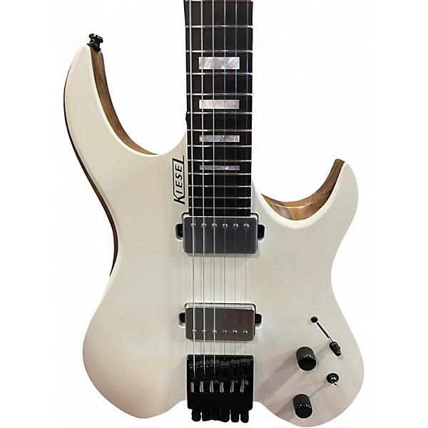 Used Kiesel Vader White Solid Body Electric Guitar