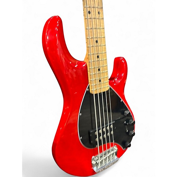 Used Ernie Ball Music Man Stingray 5 H Red Electric Bass Guitar