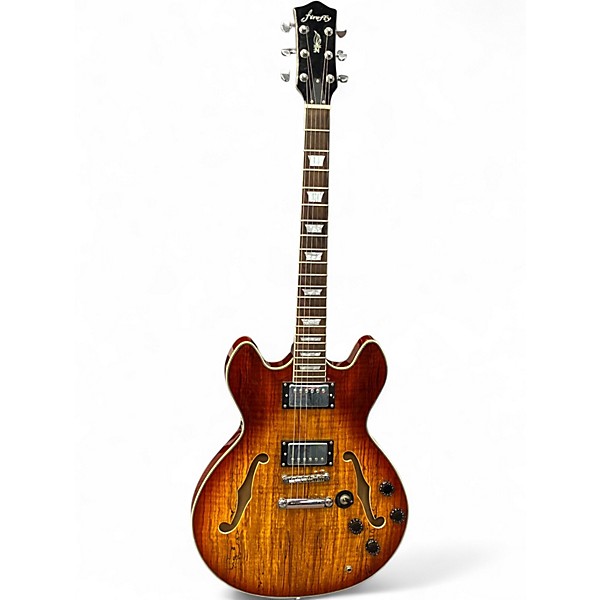 Used Firefly FF338 Sunburst Hollow Body Electric Guitar