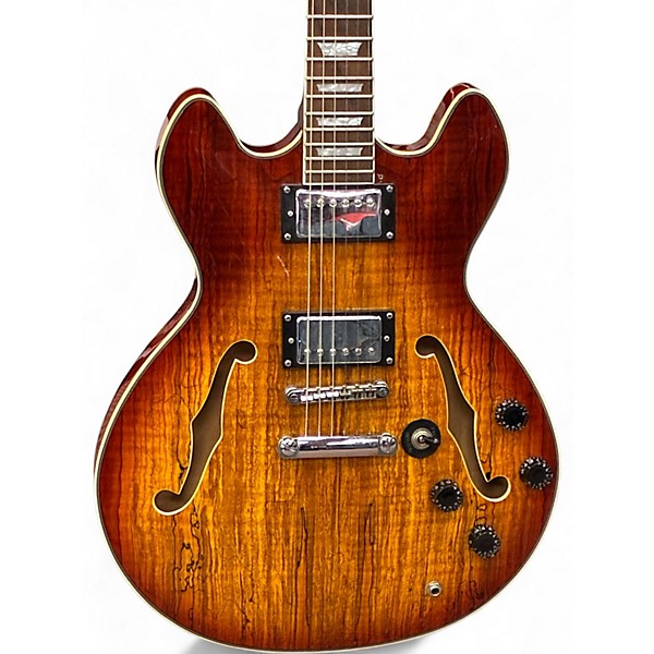 Used Firefly FF338 Sunburst Hollow Body Electric Guitar