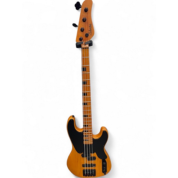 Used Schecter Guitar Research Model T aged natural satin Electric Bass Guitar