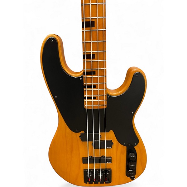 Used Schecter Guitar Research Model T aged natural satin Electric Bass Guitar