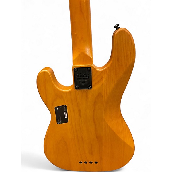 Used Schecter Guitar Research Model T aged natural satin Electric Bass Guitar