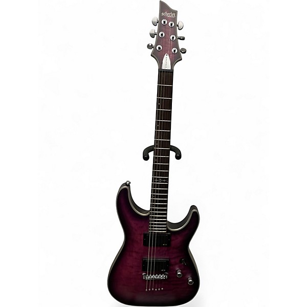 Used Schecter Guitar Research C1 Platinum SATIN PURPLE BURST Solid Body Electric Guitar