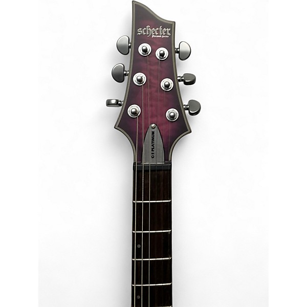 Used Schecter Guitar Research C1 Platinum SATIN PURPLE BURST Solid Body Electric Guitar