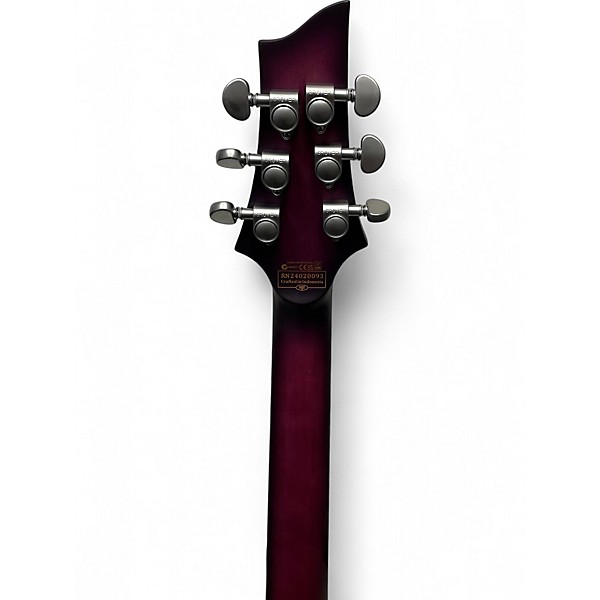 Used Schecter Guitar Research C1 Platinum SATIN PURPLE BURST Solid Body Electric Guitar
