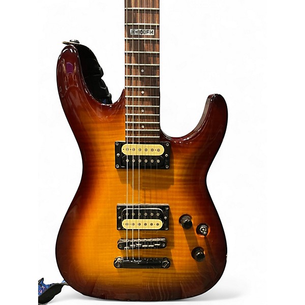 Used ESP LTD H100FM Trans Amber Solid Body Electric Guitar