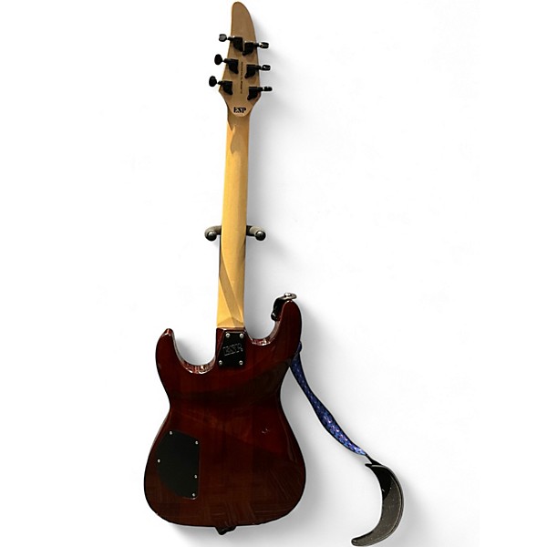 Used ESP LTD H100FM Trans Amber Solid Body Electric Guitar