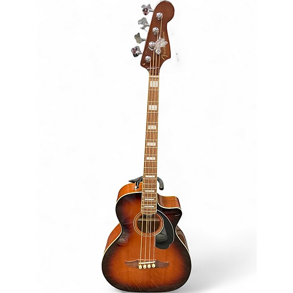 Used Fender Kingman Acoustic Electric Bass 2 Tone Sunburst Acoustic Bass Guitar