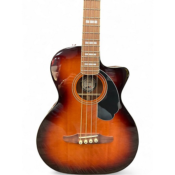 Used Fender Kingman Acoustic Electric Bass 2 Tone Sunburst Acoustic Bass Guitar