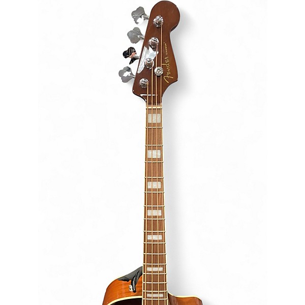 Used Fender Kingman Acoustic Electric Bass 2 Tone Sunburst Acoustic Bass Guitar