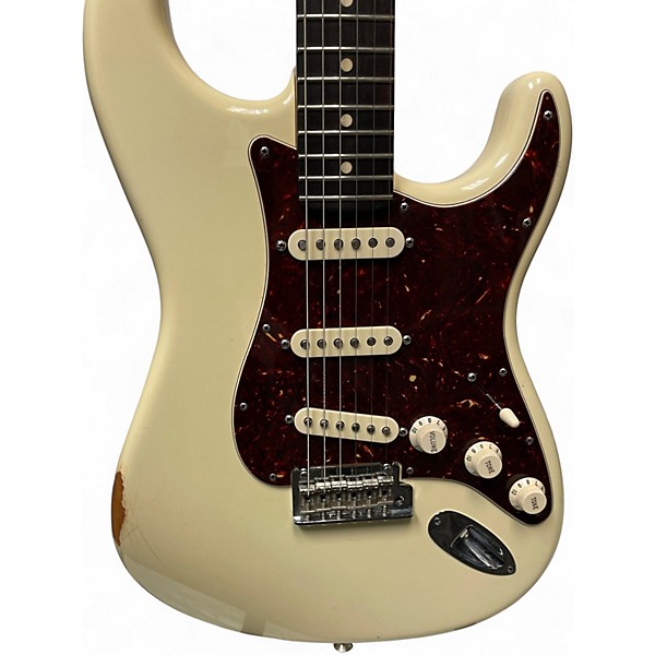 Used Fender American Standard Stratocaster Olympic White Solid Body Electric Guitar