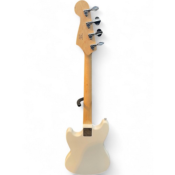 Used Squier Bronco White Electric Bass Guitar