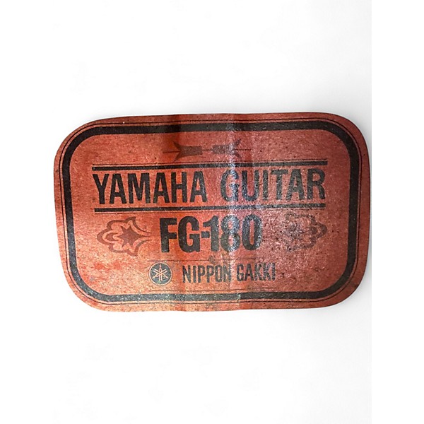 Vintage 1960s Yamaha FG-180 Red Label Natural Acoustic Guitar
