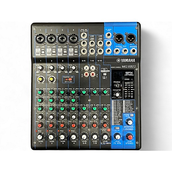 Used Yamaha MG10XU 10 Channel Mixer with Effects Unpowered Mixer