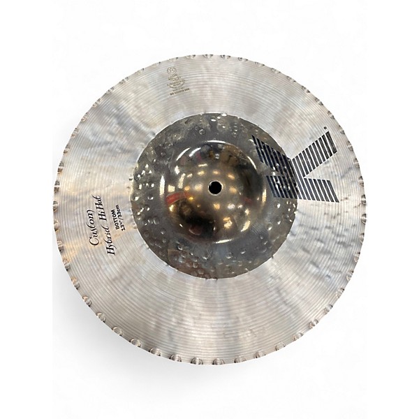 Used Zildjian 13.25in K Custom Hybrid Hi Hat Pair Cymbal
