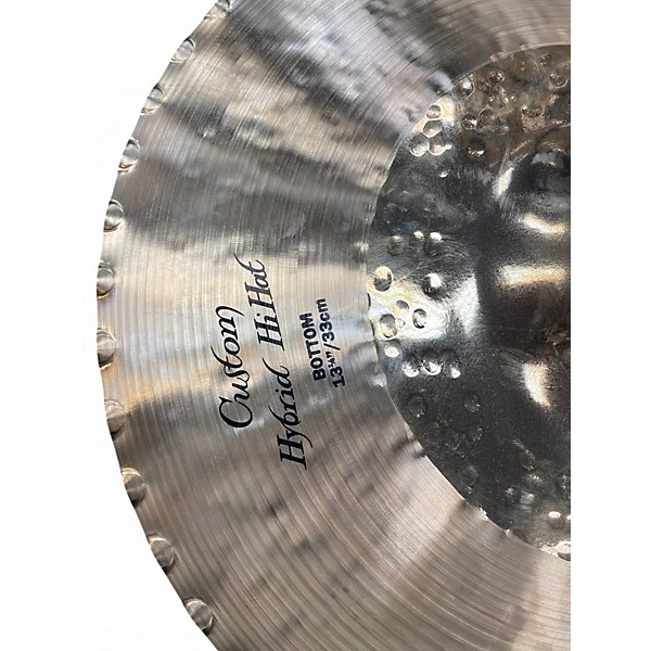 Used Zildjian 13.25in K Custom Hybrid Hi Hat Pair Cymbal
