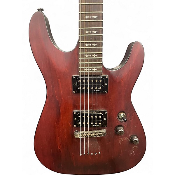 Used Schecter Guitar Research Omen 6 Satin Walnut Solid Body Electric Guitar