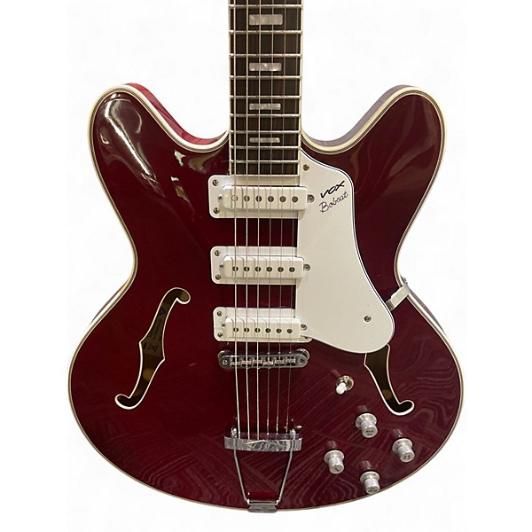 Used VOX BOBCAT Cherry Hollow Body Electric Guitar
