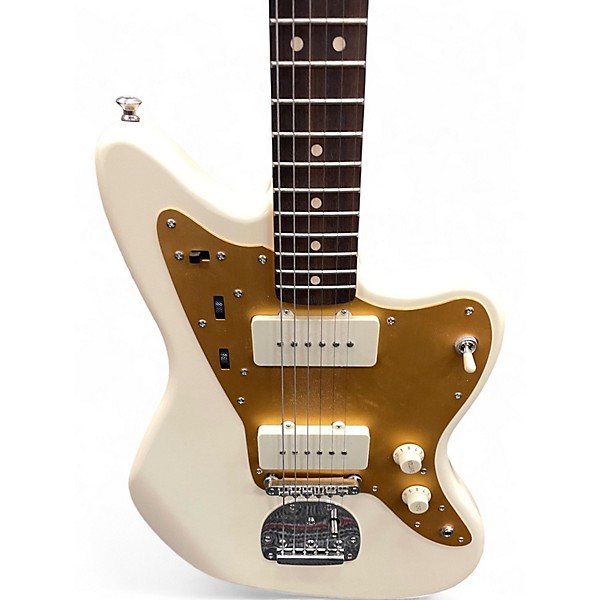 Used Squier J Mascis Jazzmaster Vintage White Solid Body Electric Guitar