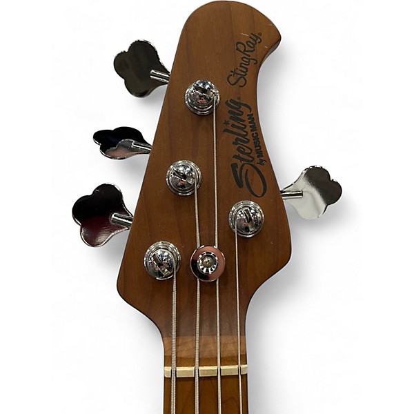 Used 2022 Sterling by Music Man Ray34 Firemist Silver Electric Bass Guitar